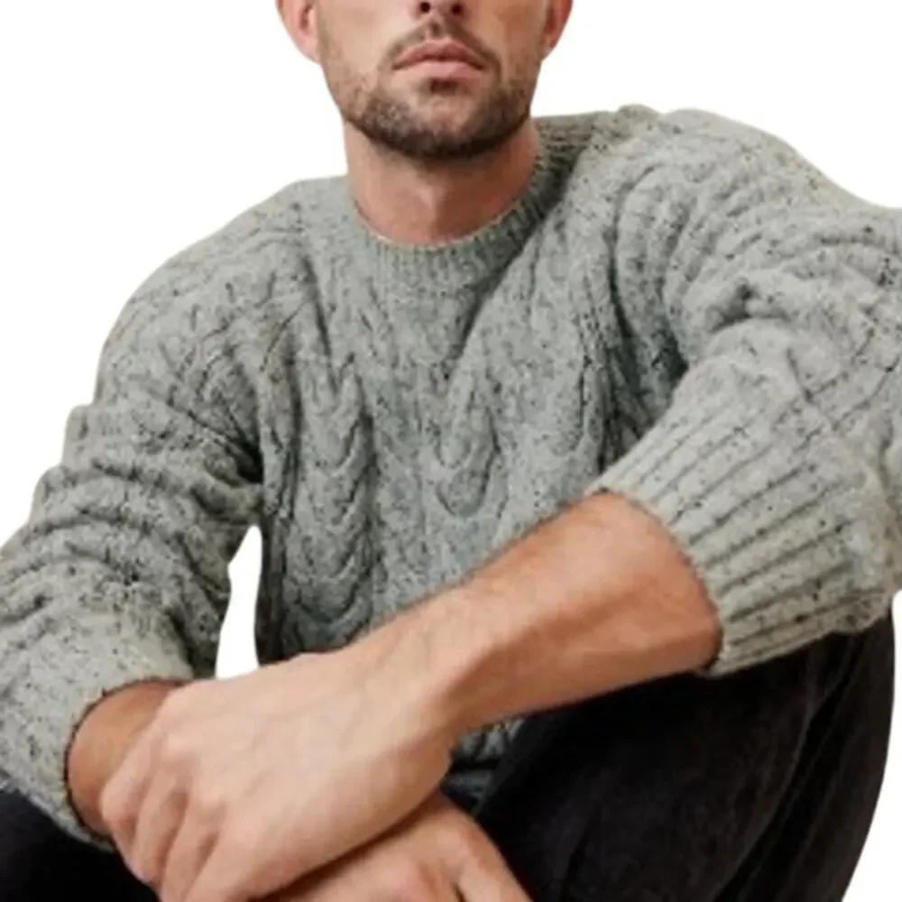 $99 Banana Republic Tweed Cable Sweater Mens Medium